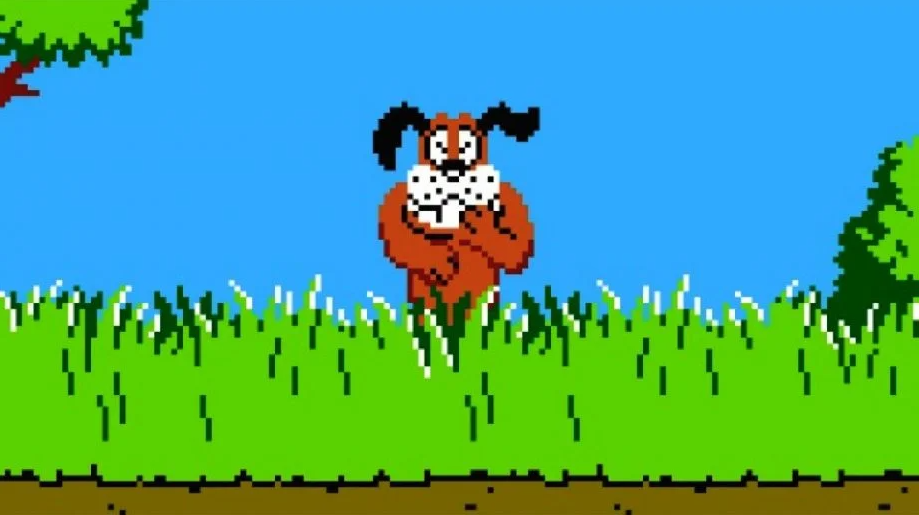 Duck Hunt Dog laughing